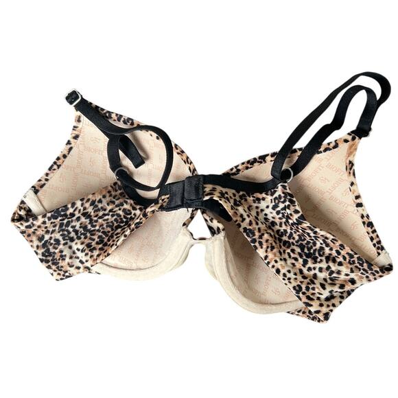 Victoria's Secret Biofit Demi Uplift Cheetah Print Bra 34C - Picture 2 of 5